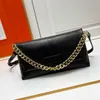 AAA+ Classic Designer Bag 7882 Metal Chain Chain Handheld Bag Head Layer Cowhide 2023 Ny Single Shoulder Bag Womens stor kapacitet Crossbody Bag Flip Handväska kuvertväska