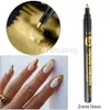 Nagellack metalliskt guld nagellack vattentät nagelmarkör penna för design graffiti ritning blyerts linjer målning gel manikyr verktyg GL704 230922