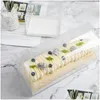 Present Wrap Transparent Cake Roll Packaging Box med handtag miljövänlig klar plastostost Bakning Swiss Roll1 Drop Delivery Home GA OTL7D