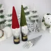 Other Event Party Supplies 1Pcs Christmas Decorations Bottle Cover Dress Up Holiday Wine Cap Champagne Sleeve Kitchen Accessories 230923
