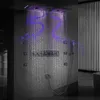 Pommeau de douche LED noir mat 900x300, avec haut-parleur musical, Double plafond de douche intégré, ensemble de robinets de douche thermostatiques pour salle de bains