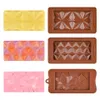 Andra evenemangsfestleveranser Alla hjärtans dag Rose Flower Chocolate Bar Mold Cake Silicone Cookie Cupcake Molds Soap Mold Diy Rectangle Square Mold 230923