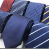 Cravate homme fermeture éclair pas besoin de frapper costume d'affaires 8cm professionnel bleu foncé noir un facile à tirer le marié mariage lazy244A
