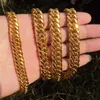 Mens tunga gula guld kubansk länkkedja halsband 23 6in riktiga människor modell 100% riktiga guld inte solida inte pengar 286s