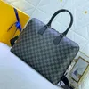 Män portföljfäste Designer Väskor Luxury Handbag Classic Laptop Computer Bag Fashion Mens Leisure Office Shoulder Bag Cross Body V Bag dragkedja Stängning Handväska Plånbok