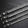 Colliers hommes grande longue chaîne en acier inoxydable collier en argent accessoires masculins chaînes de cou bijoux à la mode Steampunk305a