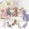 Rompers 0-12M born Baby Rompers Autumn Winter Warm Fleece Baby Boys Girl Costume Baby Girls Clothing Animal Overall Baby Jumpsuits 230923