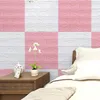 Wall Stickers 5pcs Sticker Wallpaper 3D Brick Pattern Anti-collision Waterproof Self-adhesive XPE Foam Cotton Home Decoration