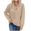 Dames Hoodies Dames Herfst 2023 Oversized Sweatshirts Fleece Crop Hoodie Knop Decor Lange Trui Jurk Zip Up Tall