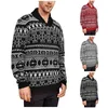 Pulls pour hommes 2023 Automne Hiver Lâche Pull de Noël Hommes Style Flocons de neige Mode Noir Blanc Pulls Mâle O-Cou Top