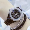 ساعات المعصم 2023 Crystal Diamond Women Watch Watch Elegant Luxury Watches Clock Wrist Scen