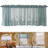 Cortina moderna renda jacquard janela valance hem café curto para porta de armário quarto decoração de casa 230923