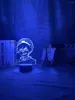 Veilleuses 3D Avatar le dernier maître de l'air Toph Beifong lampe pour la décoration intérieure anniversaire lumière LED chambre