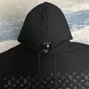 Mäns plusstorlek hoodies tröjor brev tryckt rund halströja med ullrulle tyg hoodie high street hip-hop lös pullover gata o83s3