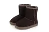 Bottes de neige en fourrure pour enfants, bottes d'hiver en peluche, décontractées et chaudes, demi-coton, châtaigne véritable, 5281