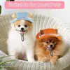 Vêtements pour chiens Princesse Chapeau pour animaux de compagnie Casquettes Chapeaux Sangle de cou Réglable Trous d'oreille confortables pour petits chiens de grande taille Protection solaire en plein air