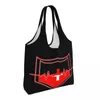 Shopping Bags Recycling Shield Bag Women Shoulder Canvas Tote Portable Health Care Nursing Grocery Shopper Handbags