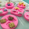 Outros suprimentos de festa de evento Tipos Forma de comida Moldes Waffles Biscoito Queijo Chocolate Donuts Bolo Decoração Ferramentas Macio Silicone Criativo Fondant Mold 230923