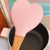 Outros Bakeware Rosa Menina Coração Silicone Creme Colher Sobremesa Espátula Heart Shaped Arroz Cozinha Suprimentos 230922