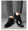 New Arrival High Heel Men's Black Leather Shoe Big Size 46 Pointed Toe Dress Shoes Men Oxford Shoes for Men Zapatos De Vestir Shoes For Boys Party Boots