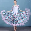 Stage Wear Femmes Ballroom Dance Practice Robe Jupe moderne Valse Uniformes sociaux Standard Ball Performance Vêtements MQ283