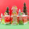 Weihnachtsdekorationen 12 Stück Süßigkeiten-Geschenkboxen Weihnachtsmann Schneemann Elch Kekse Verpackungsbox Frohe Heimdekoration Jahr Noel 230923