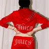 Juicy Apple Tracksuit Kobiety wiosna jesień Nowy czas rekreacyjny kombinezon sportowy zamek błoto Swater dwuczęściowe garnitury sportowe na świeżym powietrzu