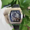 Selling Top Quality Watches 39 3mm x 48mm RM010 AG RG-271 EXTRA FLAT Skeleton Stainless Steel Transparent Mechanical Automatic177u