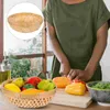 Serviessets Bamboemand El Opslag Thuis Brood Groentehouder Keukenorganizer Fruit