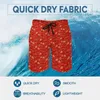 Shorts pour hommes Rouge Gym Été Chinois Traditionnel Casual Plage Pantalons Courts Hommes Courir À Séchage Rapide Modèle Maillot De Bain