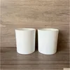 Candle Holders 7Oz/11Oz/15Oz Sublimation Matte White Glass Holder Blank Water Bottle Diy Heat Transfer Jar Drop Delivery Home Garden Dhfoc