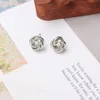 Stud Tiny Metal Earrings for Women Gold Color Twist Round Small ovanliga boucles Doreilles Fashion Jewelry 230922