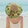 Chapeaux à large bord 4 couleurs femmes chapeau de soleil pliable ins style bohème parasol été plage crème solaire paille