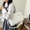Opbergzakken Japanse studententas Handtas High School JK Uniform Schouder Messenger PU LLeather Damescomputer