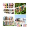 Keychains Lanyards Fashion Mtiple Styles Sun Flower/Flagmönster Key Chain Leather Wrap Tassels Armband Keychain Wristlet Armel DHFDX