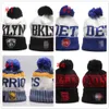 Bonnets de football chauds Sideline Sport Pom Cuffed Knit Hat Gris Knit Hat Pom Pom Cap 32 équipes tricots mélanger et assortir toutes les casquettes H4-9.23