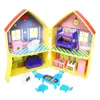 Puppen Kinder Simulation Villa Möbel Gelbes Haus 112 Kombinationsbox Doppelseitiges Puppenhaus Miniaturspiel für Mädchen Geburtstagsgeschenk 230922