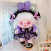 Poupées 20 cm Kawaii doux en peluche poupée violet style gothique robe 3 pièces costume en peluche idole filles avec des vêtements accessoires de bricolage jouets cadeaux 230923