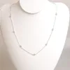 NEW Authentic 925 sterling silver cz bead cute women choker 40 5cm extend silver chain necklace232u