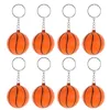 Keychains 24st Basketball Small Key Ring Shaped Chain Creative Holder for Men Graduation Gift Orange