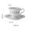 Tasses soucoupes tasses à eau tasse à café en céramique Vintage ensemble de thé et soucoupe de Style européen tasse Design bord doré après-midi