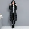 Frauen Daunen Frauen Winter Baumwolle Mantel Gepolsterte Warme Maxi Puffer Dame Lange Schlanke Parka Mäntel Mit Kapuze Femme Jacke