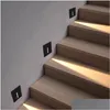 Wandleuchte Inneneinbau-LED-Treppenlicht Pir Bewegungssensor Treppe AC85-265V Schritt 3W Korridor Wandleuchte Drop Lieferung Hausgarten El Otpo0