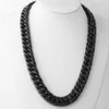 Chains Custom ANY Length 20mm Width Heavy Thick Black Tone Round Curb Cuban 316L Stainless Steel Necklace Link Mens Chain1283P