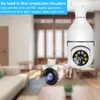 Caméras IP Wifi E27 Ampoule Surveillance Caméra de sécurité HD 1080P Intérieur sans fil bidirectionnel Audio IR Moniteur de suivi humain automatique 230922