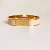 High quality designer design Bangle stainless steel gold buckle bracelet fashion jewelry men and women bracelets 0001266f