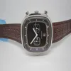 ikwatches - Klassiek horloge chronograaf quartz stopwatch blauwe wijzerplaat zwarte rubberen riem herenhorloges sport vierkant herenhorloge man's293C