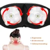 Masajeador de cuello Almohadas en forma de U Shiatsu eléctrico Espalda Cuello Hombro Masajeador corporal Calentado por infrarrojos 4D Amasamiento CarHome Masaje Dispositivo de chal 230922