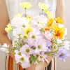 Decorative Flowers Six Head Simulation Flower Artificial Gesang Silk Pography Props Wedding Home Decoration Supplies