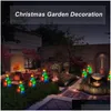 Gräsmatta lampor 2st Solar Garden Lights Ground Light Waterproof Lamp Mticolor Flickering Pine For Outdoor Patio Pathway Christmas Drop D DHPTV